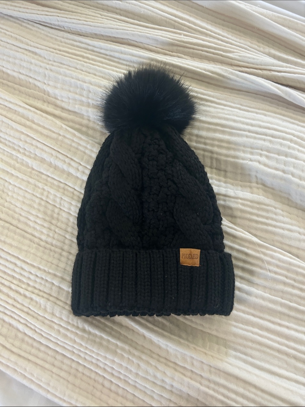 Faux Fur Pom beanie